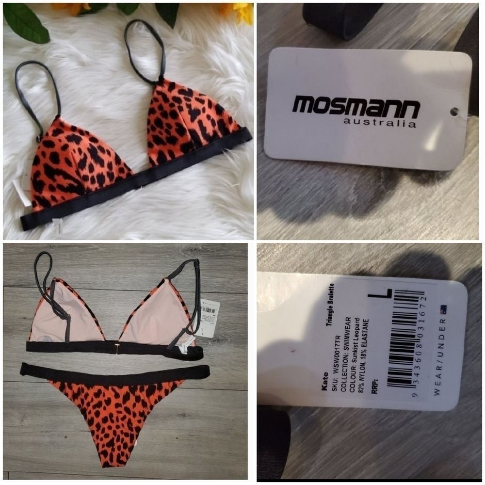 Mosmann Triangle Bralette Leopard Bikini Set large